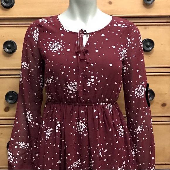 Wild Blue Sadie Robertson Burgundy Dress Jr Small - Picture 3 of 3